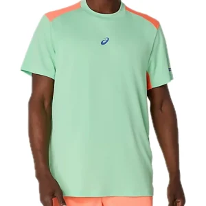 Padel Court Ss Top - Menthol Vivid Coral