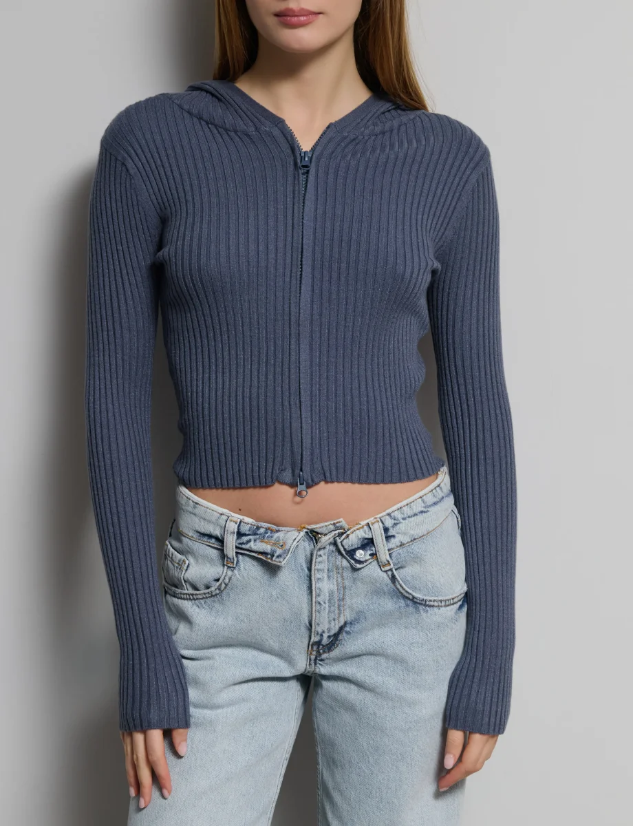 Cardigan con zip